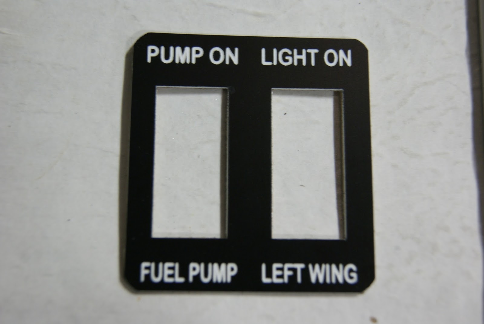 DOG Aviation John's RV-12 Blog: Fuel Pump & Left Landing Light Switches ...