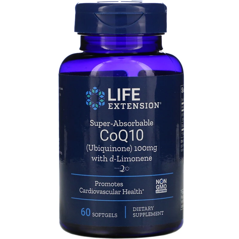 Life Extension, суперусваиваемый CoQ10, 100 мг, 60 мягких желатиновых капсул
