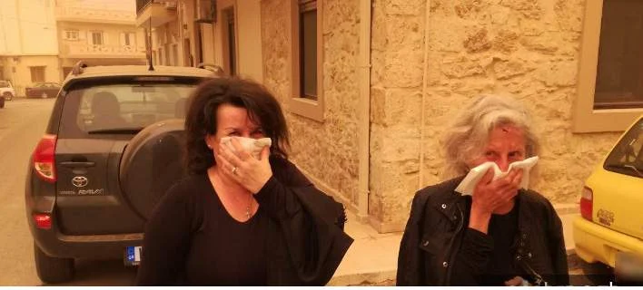 Αρκετοί πολίτες στα νοσοκομεία της Κρήτης λόγω της αφρικανικής σκόνης