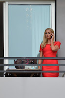 Paris Hilton making a call
