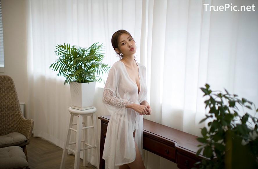 Image Korean Fashion Model - Jeon Ji Su - Montry Lace Gown Lingerie - TruePic.net - Picture-14