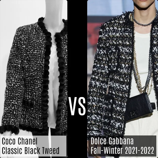 Chanel Classic Black Tweed Jacket VS Dolce Gabbana Fall-Winter 2021-2022