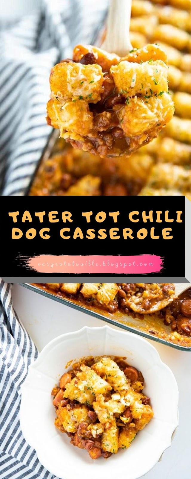 Hot Dog Tater Tot Casserole / Tater Tot Chili Dog Casserole The Salty