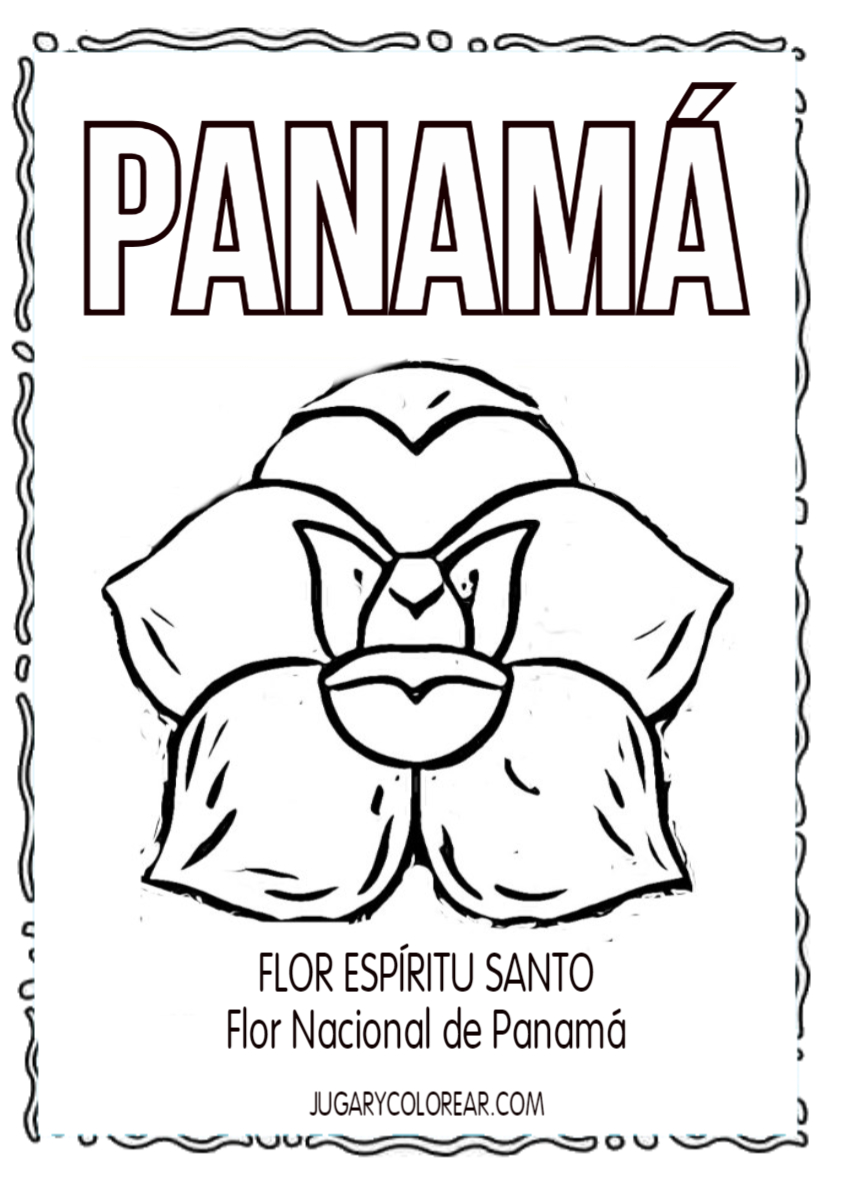 Colorear símbolos patrios de Panamá - Jugar y Colorear