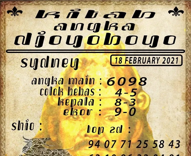 Syair Sydney 18 September 2021 Keraton4D Terbaru