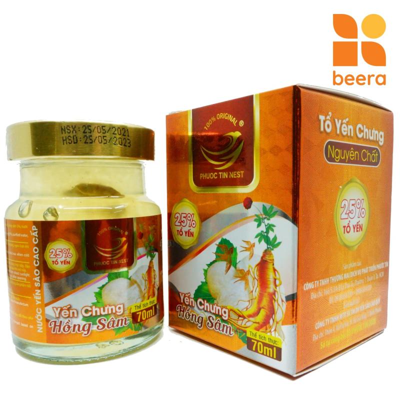 [BEERA] Tổ Yến Chưng Hồng sâm 70ml – Yến Sào Phước Tín