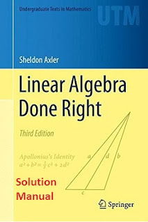 Linear Algebra Done Right Solution Manual ,3rd Edition