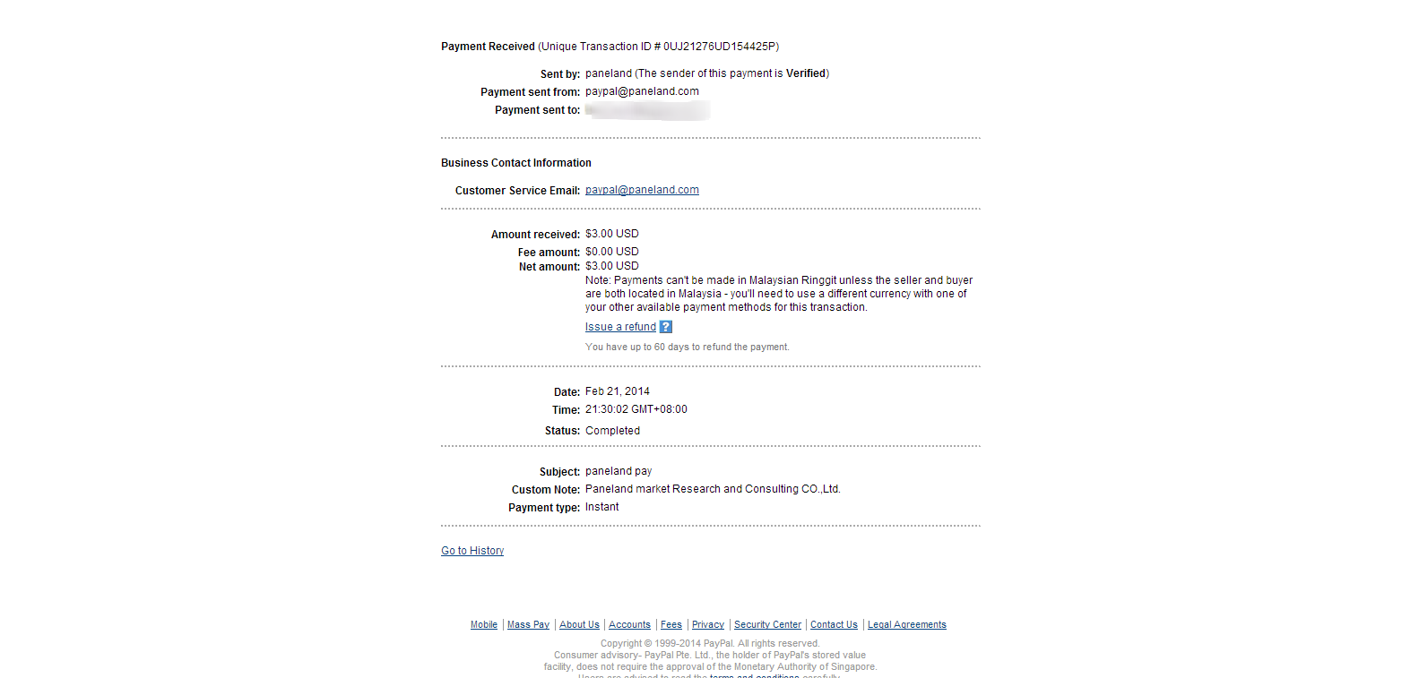 paypal transaction fees yuan