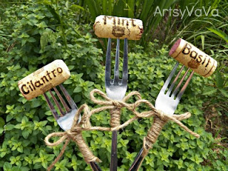 Fork And Cork Plant Markers | Make Your Own Garden Markers For Cheap With These Ideas 