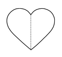 Plantilla para llavero corazón