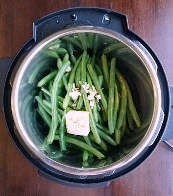 ingredients in pressure cooker ready to cook