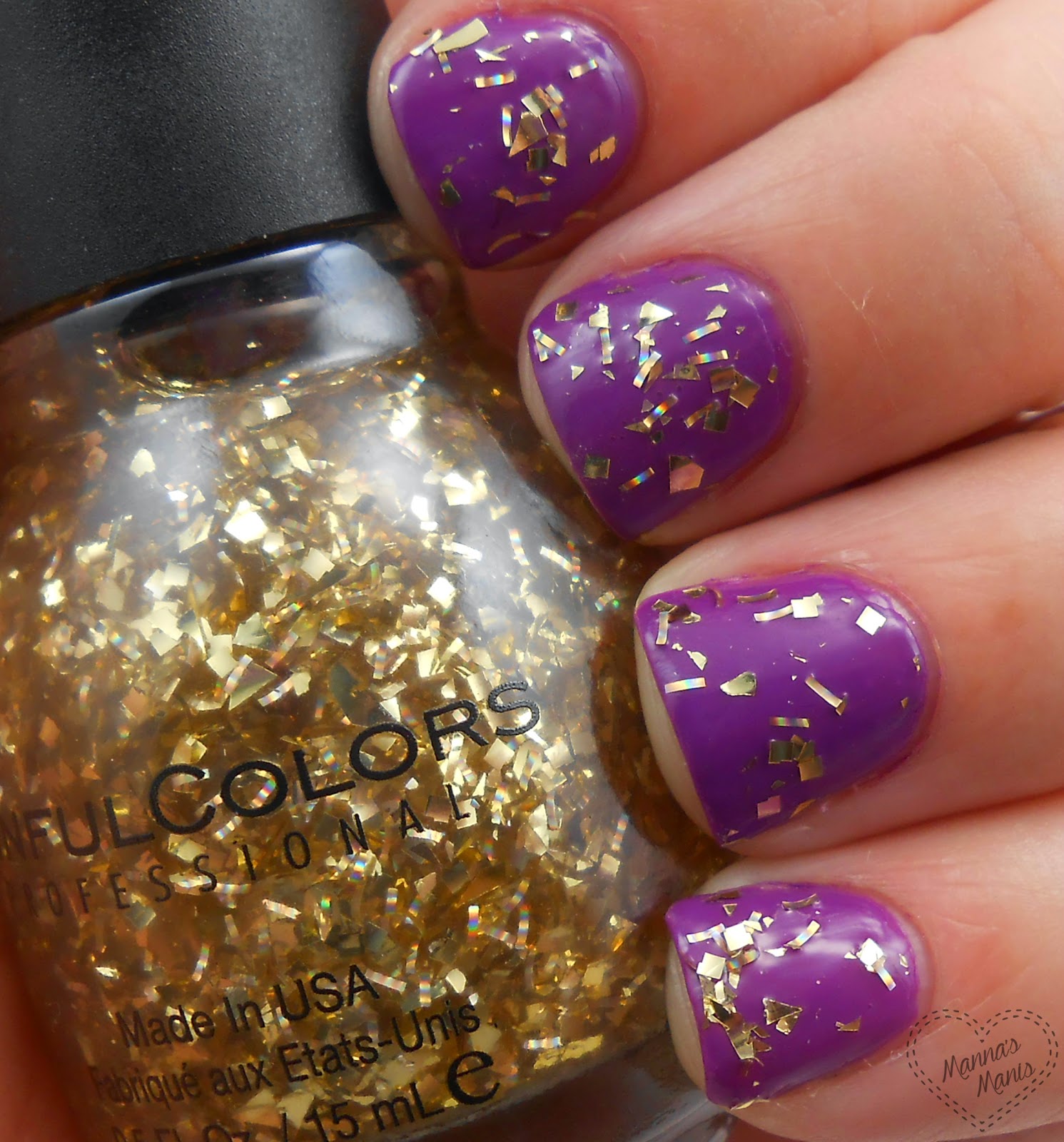 sinful colors twilight twinkles, a gold glitter nail polish