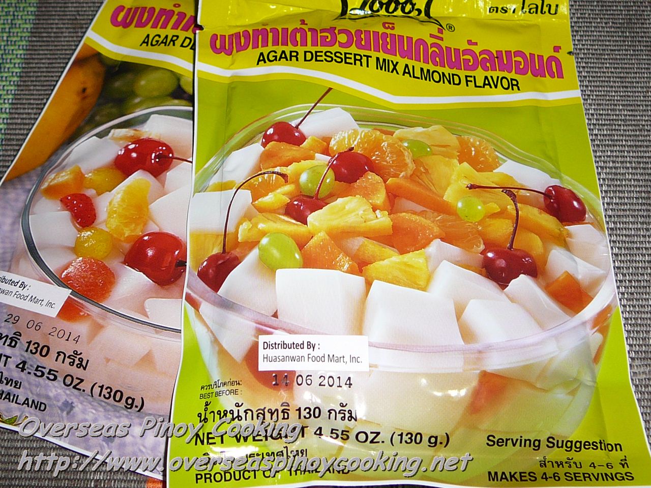 Almond Jelly, Lychee and Pineapple Salad