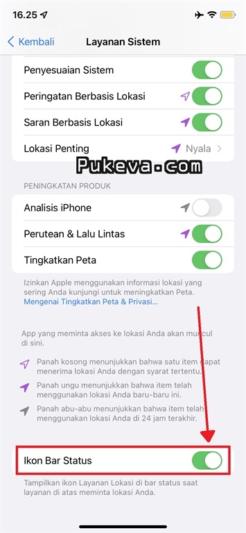 Cara Menghilangkan Tanda Panah di Samping Jam iPhone