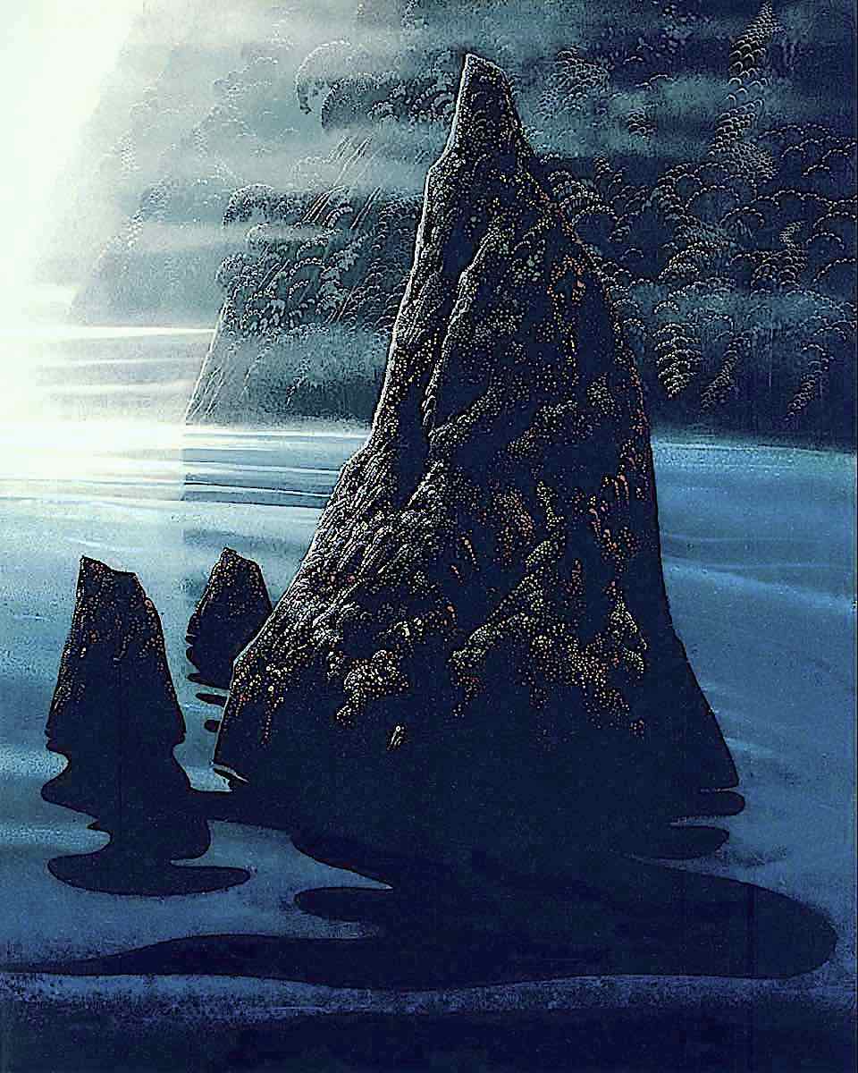 Eyvind Earle Eyvind Earle, a dark rocky island