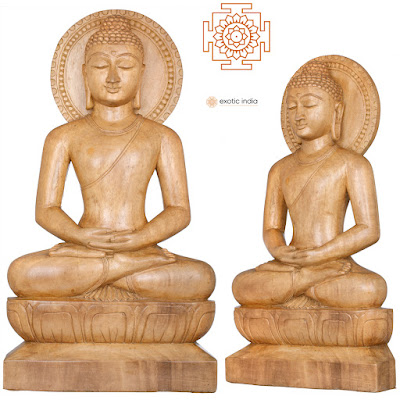 Wooden Sculpture-Lord Buddha in Dhyana