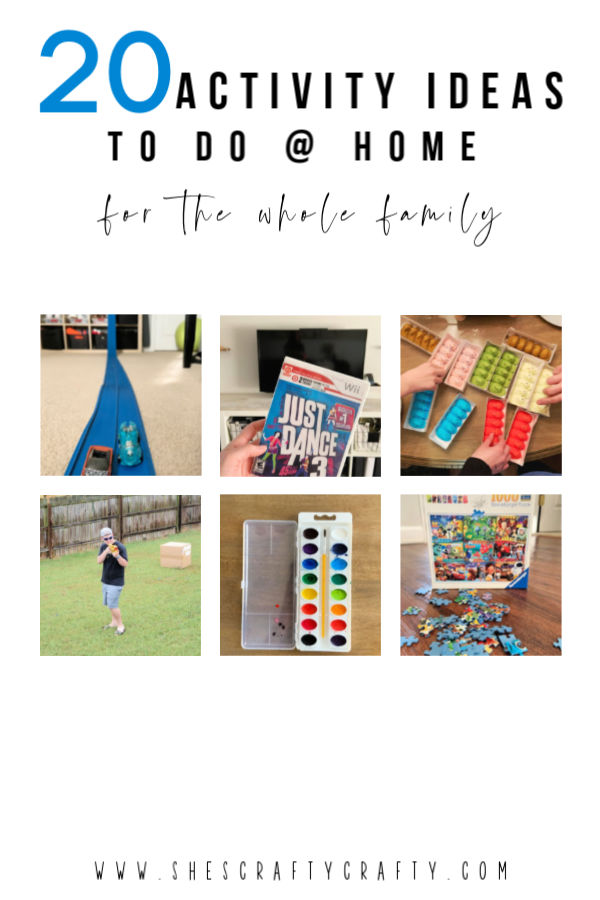 She's Crafty 20 Activity Ideas for the whole family to do at Home