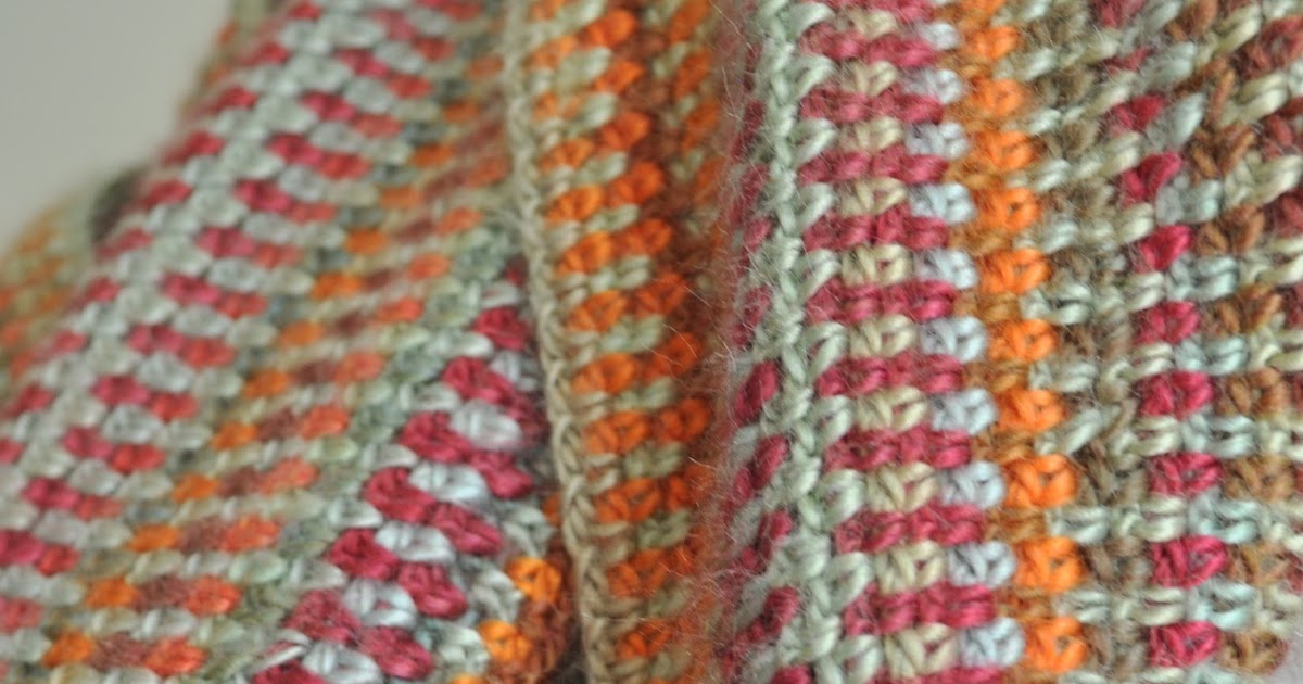 Field Lilies Crocheted Linen Stitch Scarf