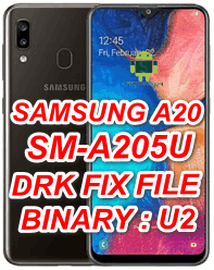 Samsung A20 SM-A205U Pie V9.0 U2 DRK-dm-verity Failed Frp On Oem On Offical Firmware Stock Rom/Flash file Download