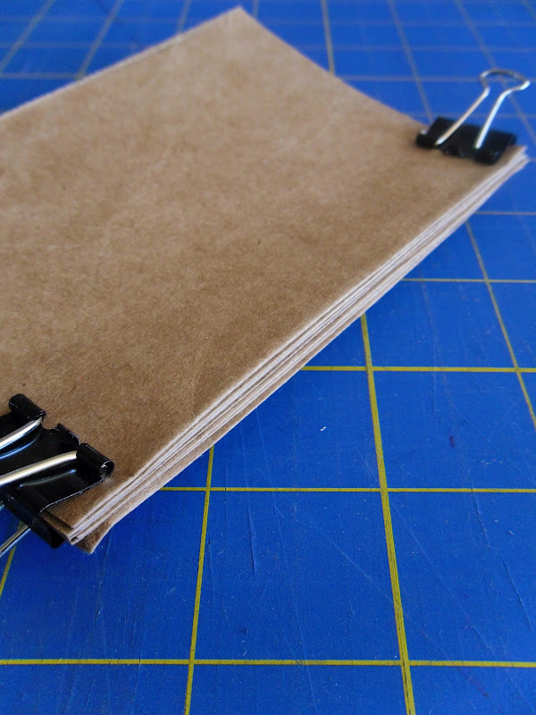 sketchy notions Paper Bag Notebook diy