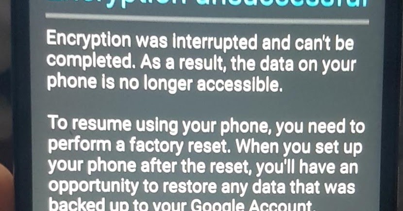 Encryption failed. Encryption failed