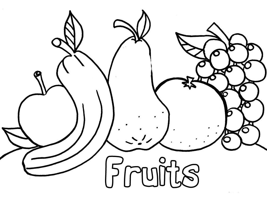 Coloring Pages Of Fresh Fruit And Vegetables Learn To Coloring