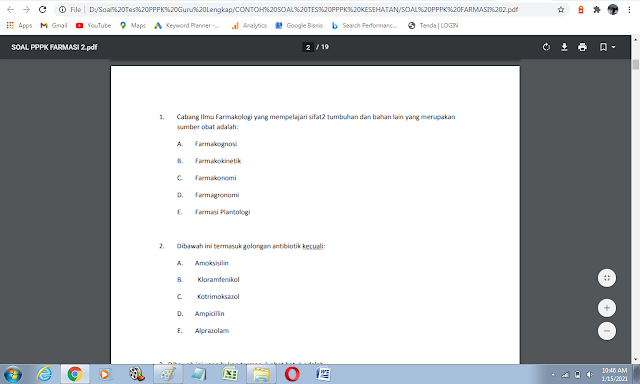 Contoh Soal Tes Pppk Farmasi Dan Kunci Jawaban Antapedia Com