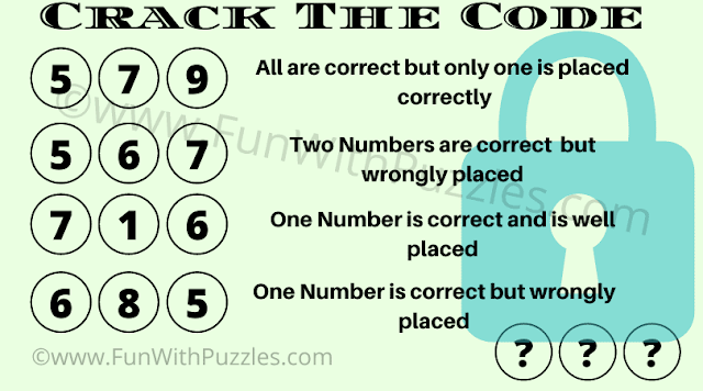 Crack the Code Puzzle and Answer with 3-digit Numeric Key