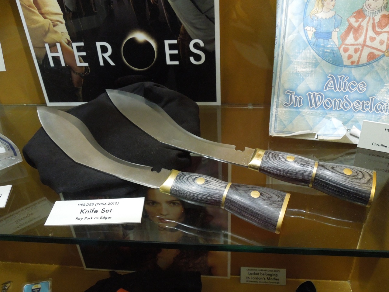 Hollywood Movie Costumes and Props Actual props from Heroes on display... Original film