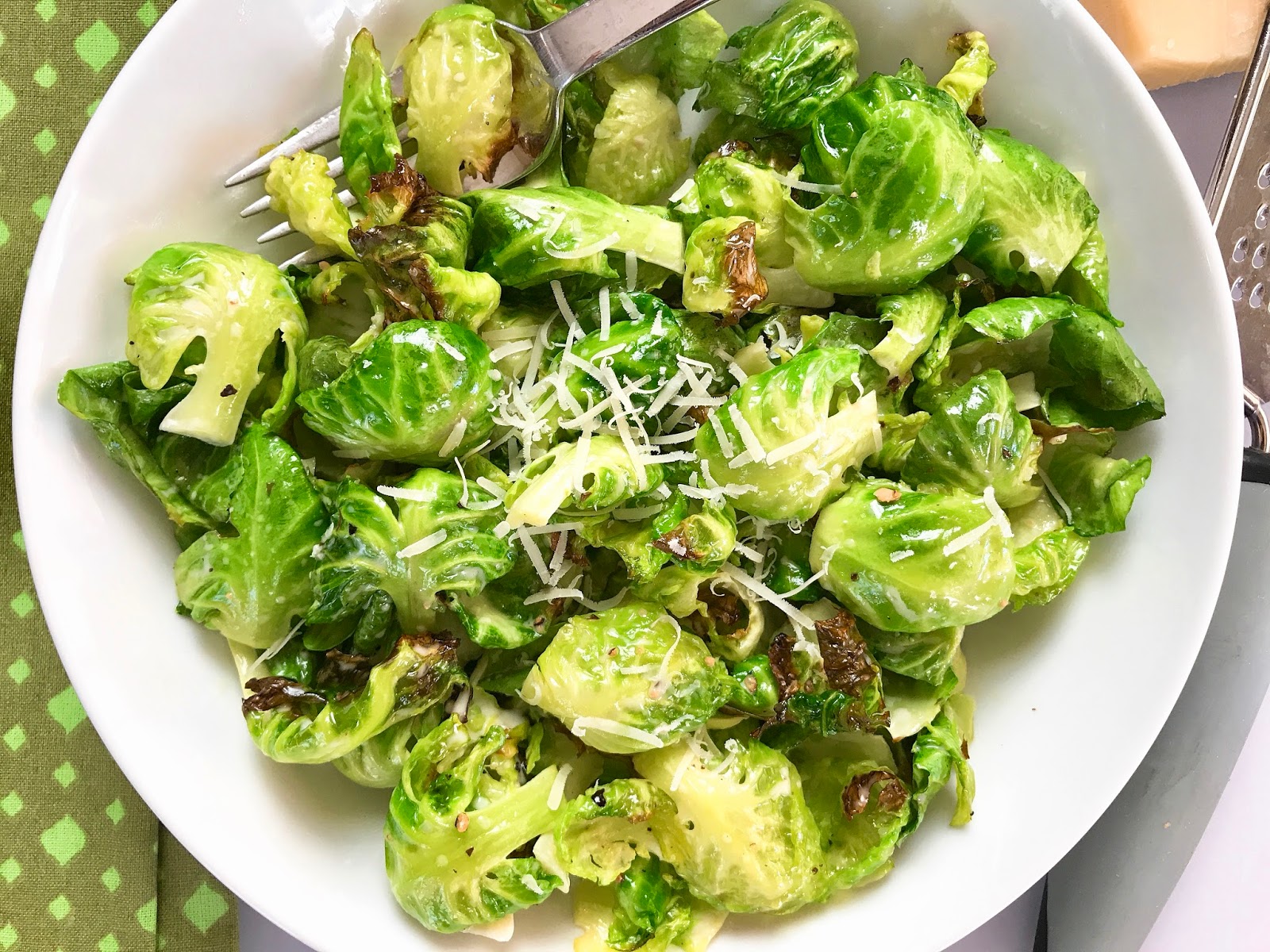 Caesar Salad with Roasted Brussels Sprouts
