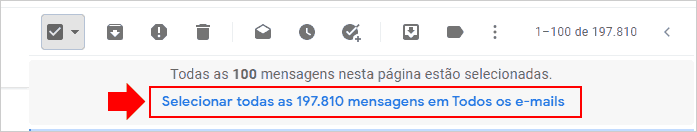 exibindo a quantidade total de mensagens no Gmail