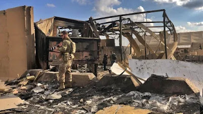 Soldados de EU limpian la base militar de Irak que fue atacada por Irán