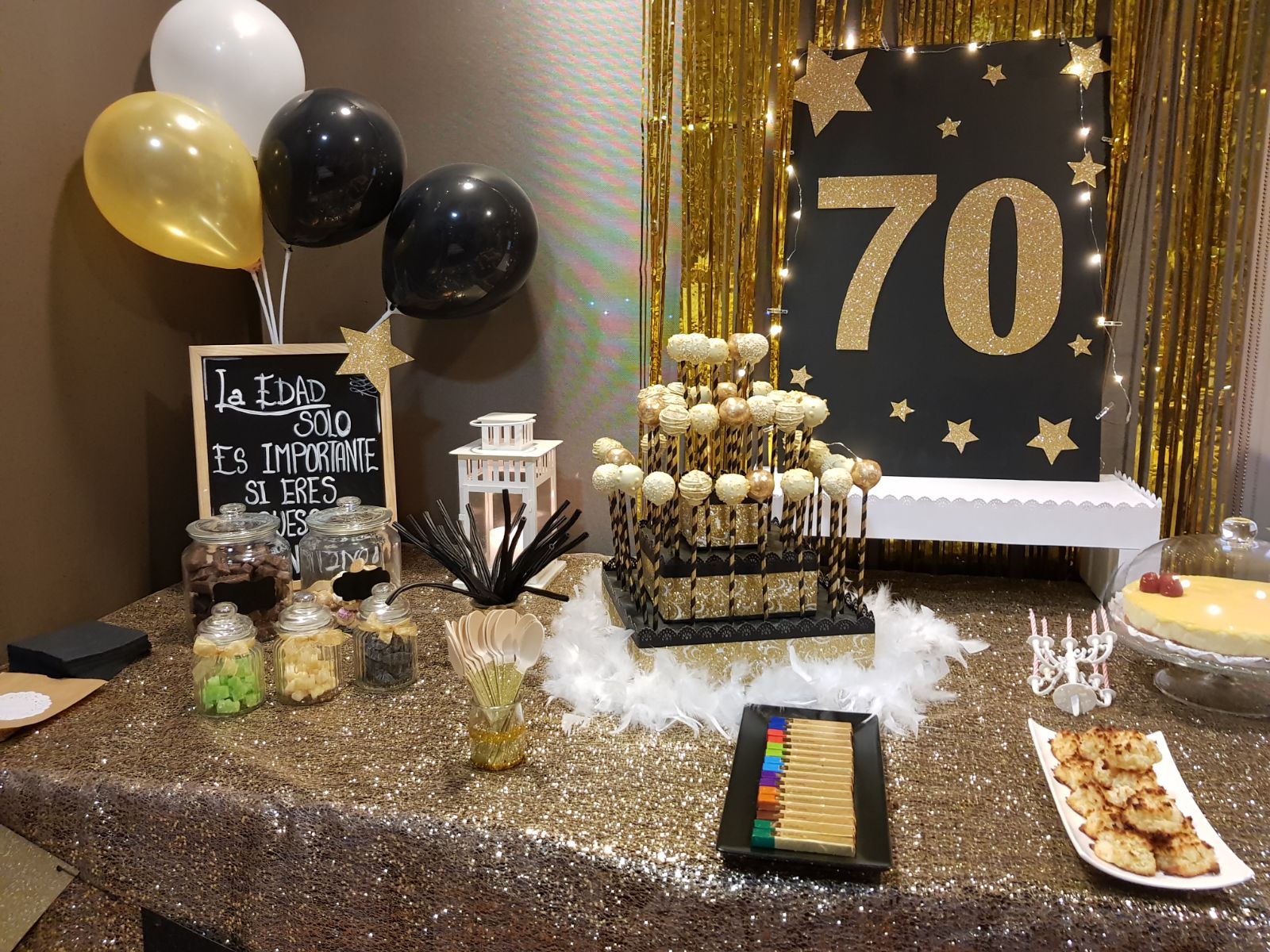 Cocinando el fin de Semana Candy bar para el 70 cumpleaños de Carmen