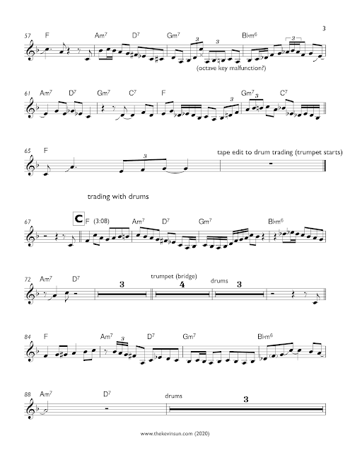 "This Time the Dream's On Me" – Charlie Parker Solo Transcription (C) 1951 Brooklyn Page 3
