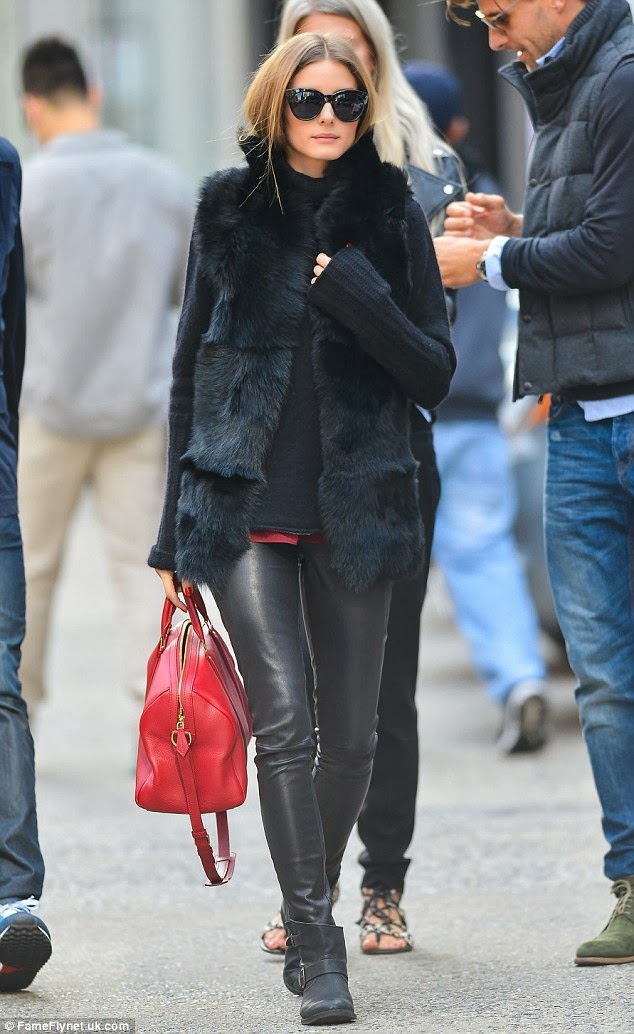 The Olivia Palermo: Black Fur Vest