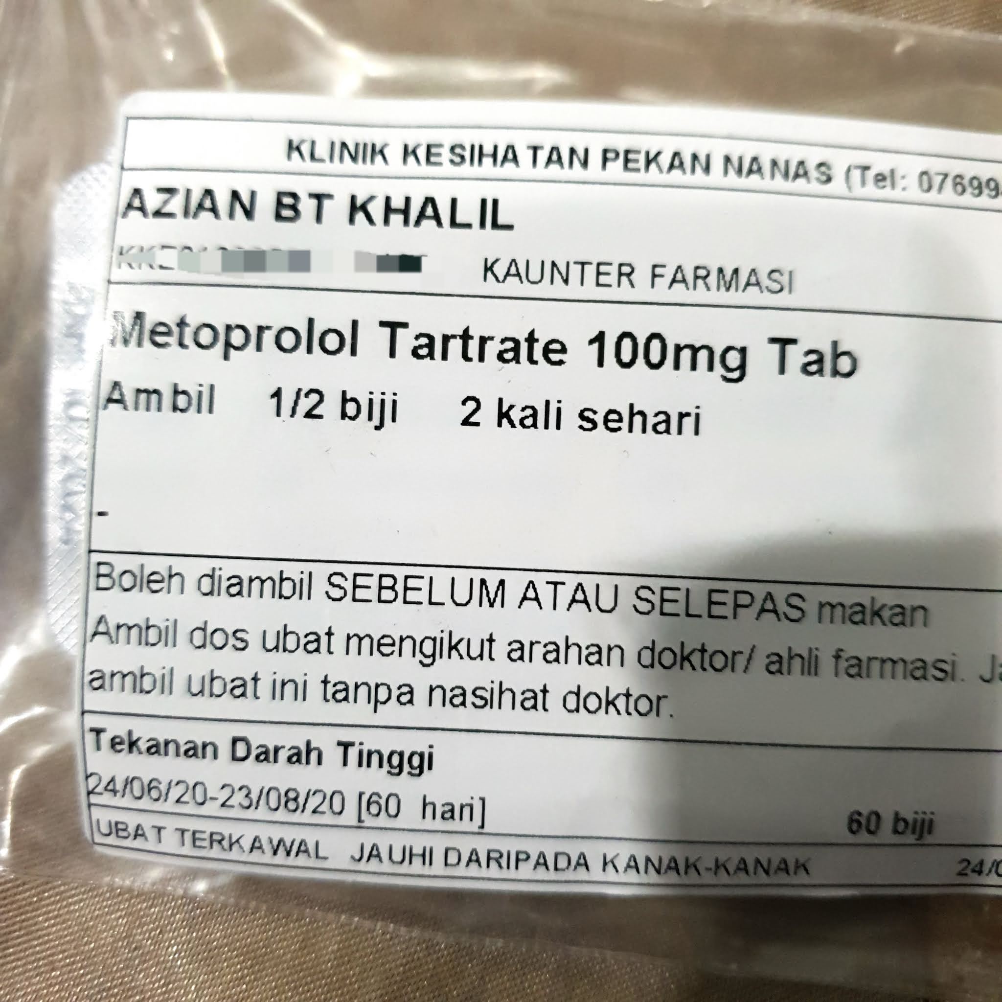Tambah Perindopril 4 mg pula
