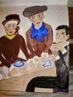 acrylic sketch "Imitating Renoir" by Gloria Poole acrylic sketch "Imitating Renoir" by Gloria Poole