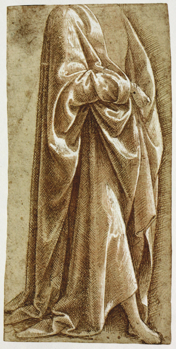 Рисунок драпировки леонардо да винчи
