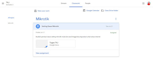 melihat tugas di google classroom