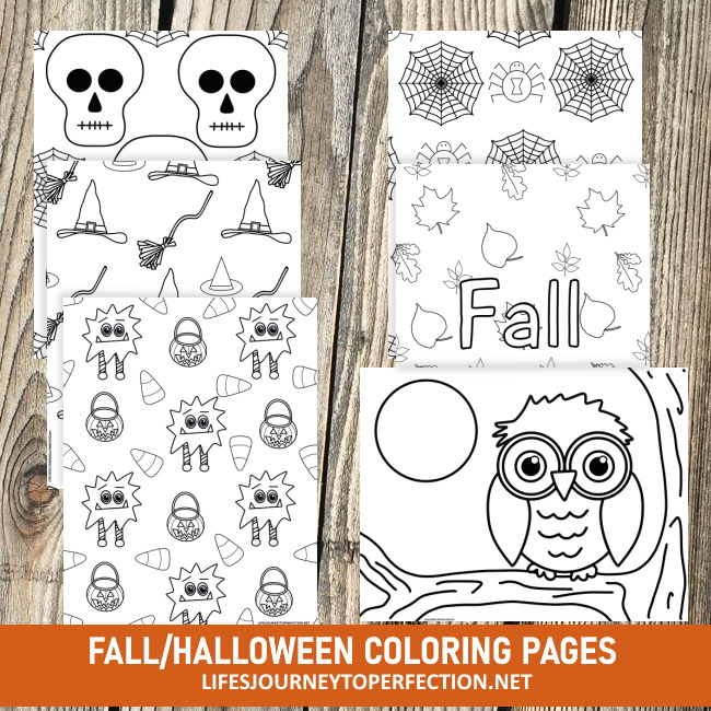 Life's Journey To Perfection: Fun Coloring Pages for Fall/Halloween!!