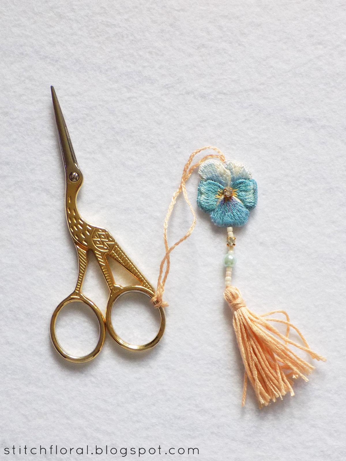 DIY Scissors fob tutorial Stitch Floral