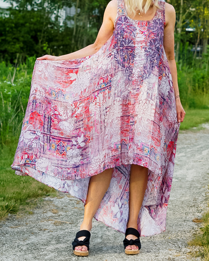 high low hem maxi dress