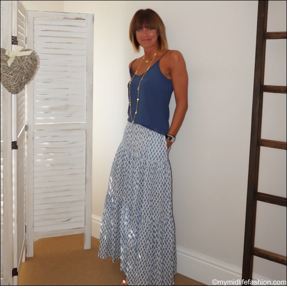 zara tiered maxi dress