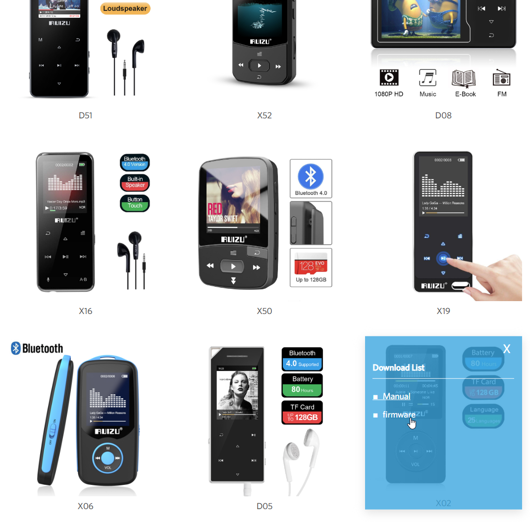 How to update latest firmware to Ruizu MP3 player | The 8th Voyager