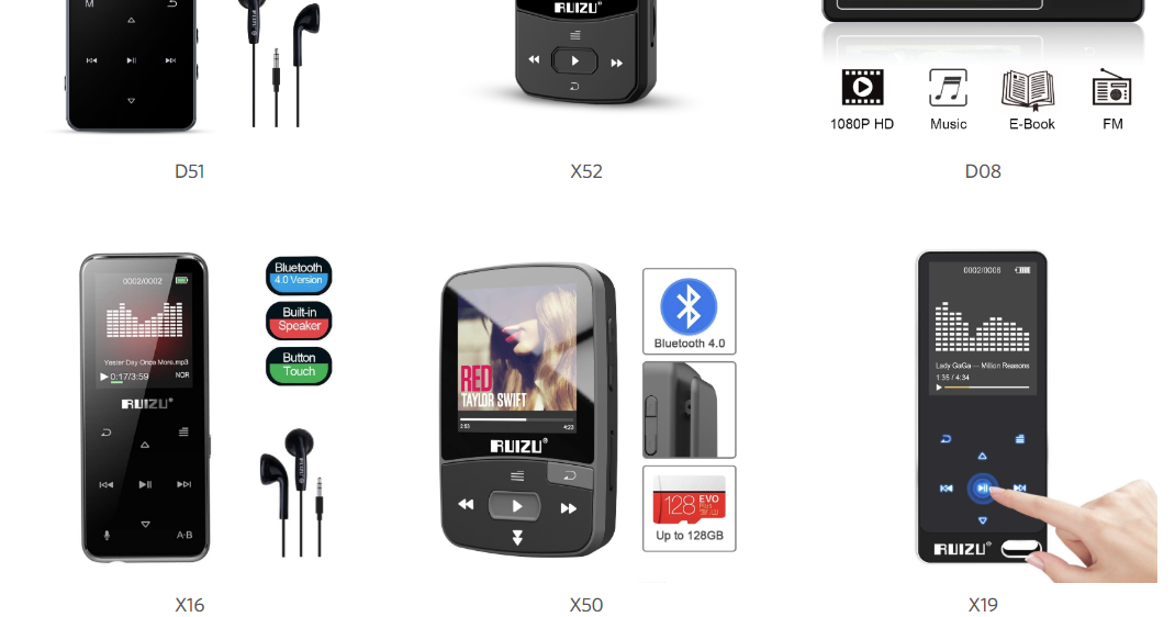 Ruizu Digital X 16 Player Manual