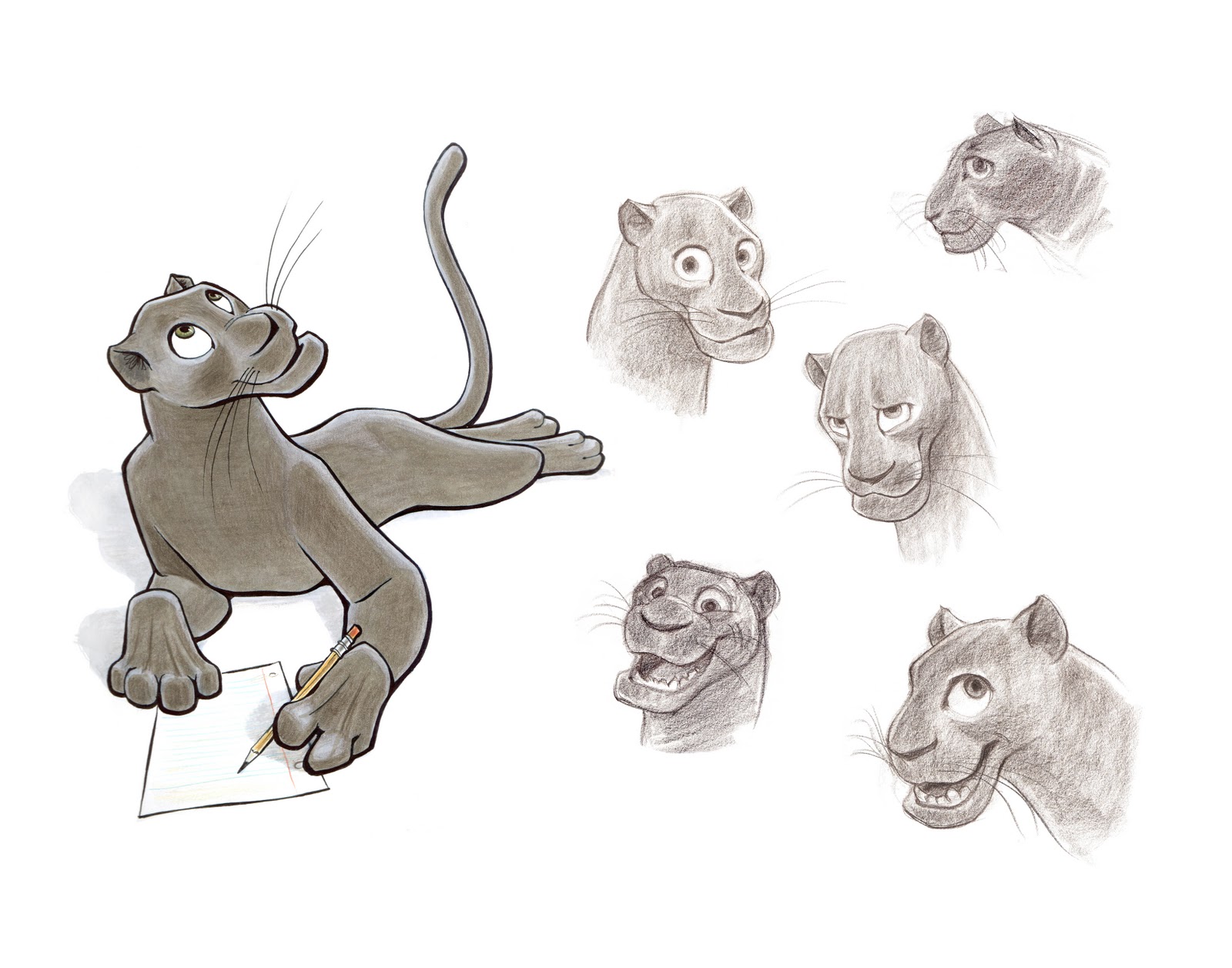 Tom Draws: Panther Drawings