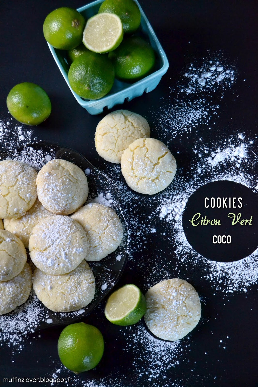 Recette Cookies coco/citron vert - muffinzlover.blogspot.fr