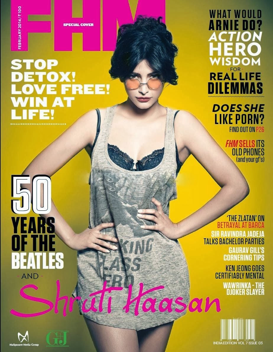 Shruti+Hassan+Hot+FHM+Magazine+Feb+2014+