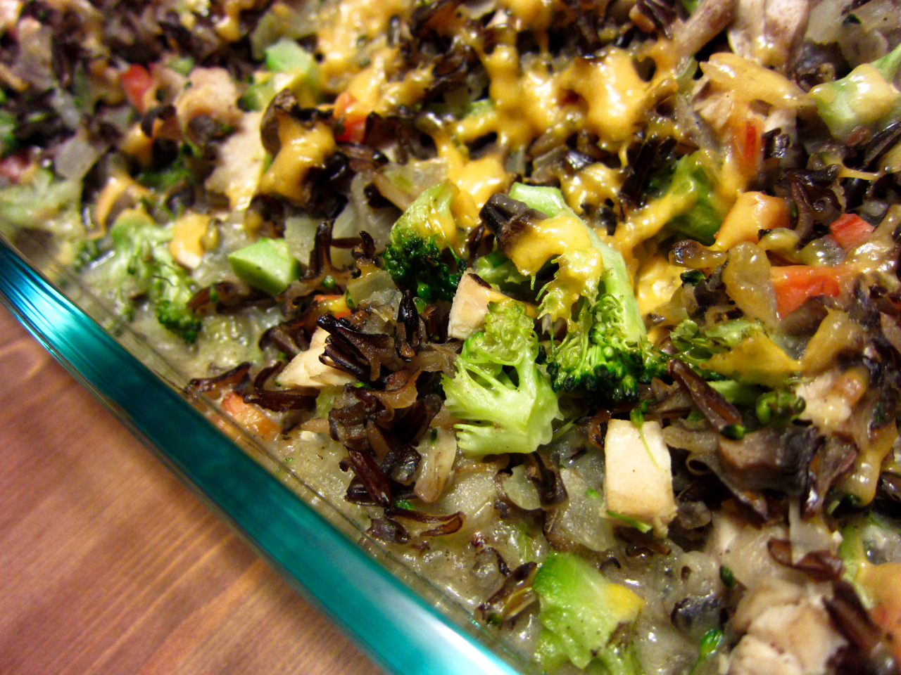 One More Taste Wild Rice Casserole with Chicken, Mushrooms and Broccoli