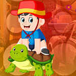 Games4King Turtle And Little Boy Escape